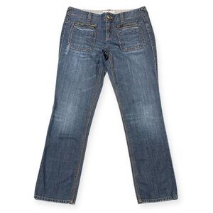 Women's Vintage Y2K Tommy Hilfiger Jeans Front Zippers Distressed Size 8